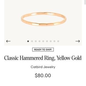 Catbird hammered ring sz 6